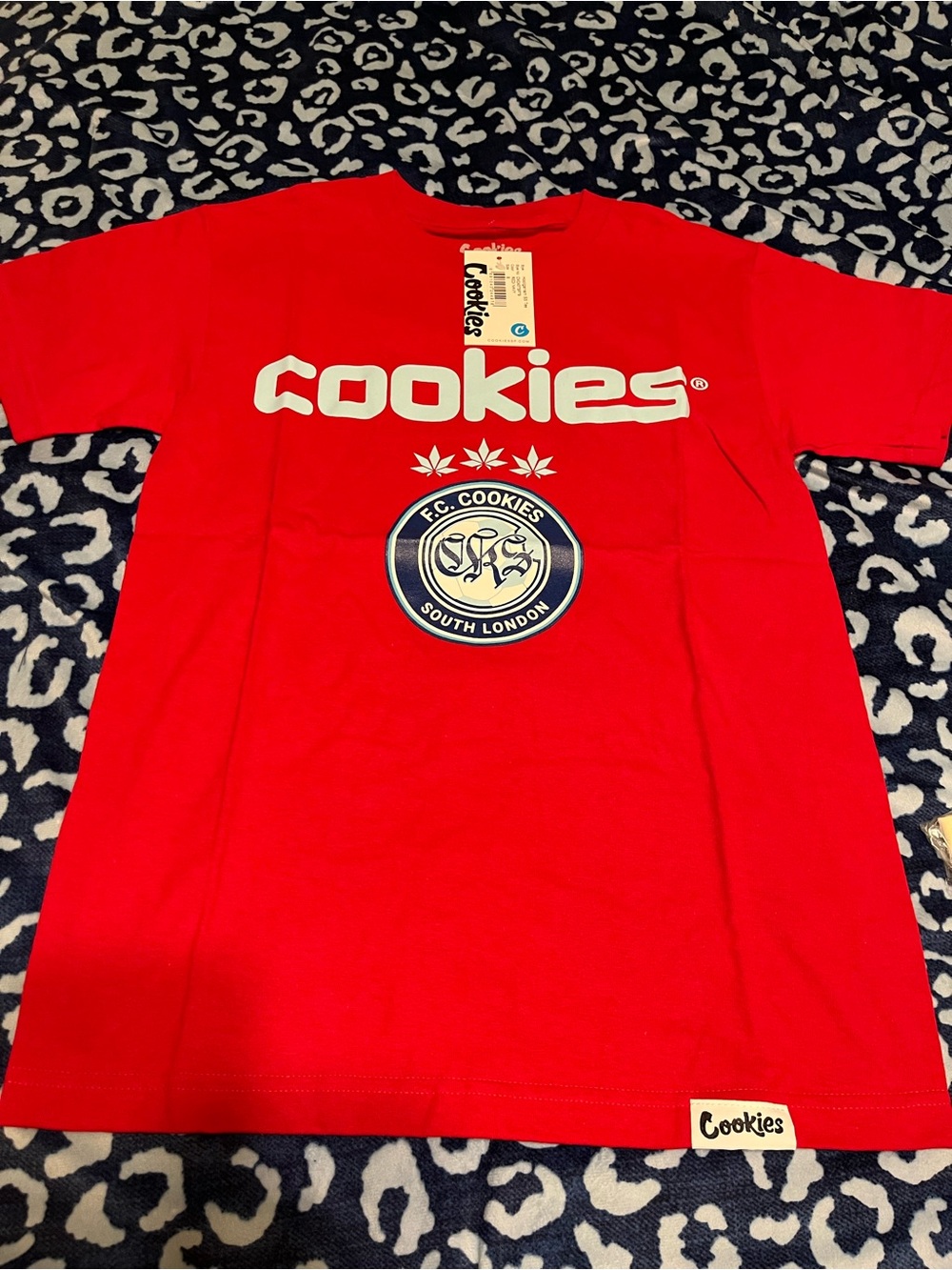 Cookies Men's Red Logo Short Sleeve Tee